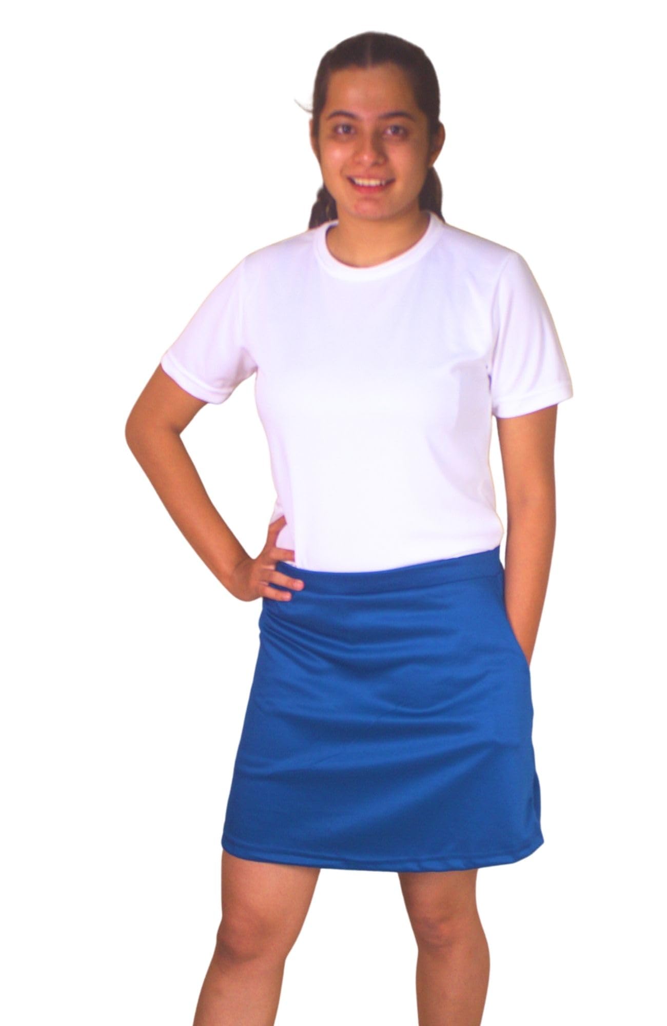 anjor Women's Dryfit Tshirt & Flared Skater Skirt with Shorts for Tennis, Pickle Ball, Badminton & Other Sports-picture-31
