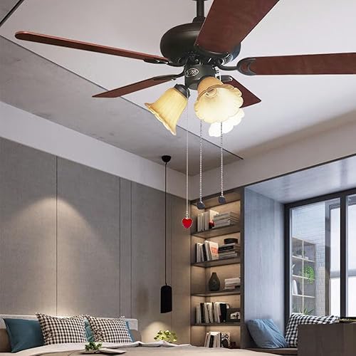 Miniatura 9 de 5 estilos Spaceman - Cadena de ventilador de techo con extensor de cadena con conector de cadena de bolas, colgantes de ventilador de techo, adornos