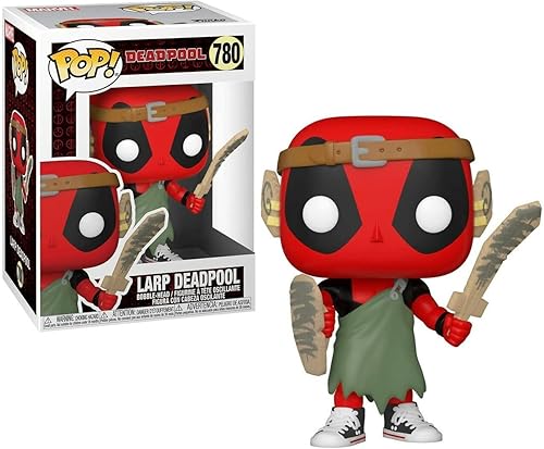 Miniatura 2 de POP Marvel: Deadpool 30th - Figura de vinilo Larping Deadpool Funko (con funda protectora de caja compatible), multicolor, 3.75 pulgadas