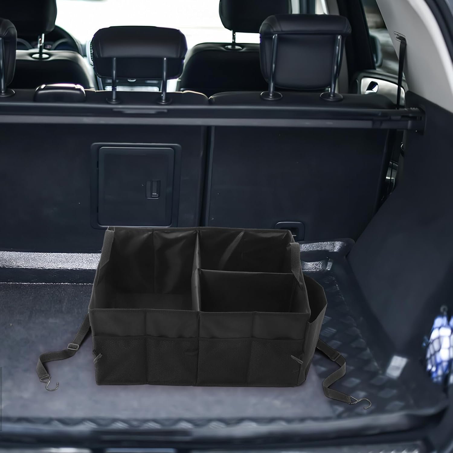 GALPADA Car Trunk Storage Organizer Box Foldable Suv Cargo Organizer 58x43x27cm Black Car Storage Accessories for Vehicle Trunk Organization