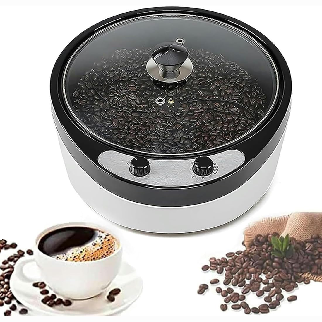 Torréfacteur à café 1200W à température réglable 0-240℃ pour une cuisson homogène