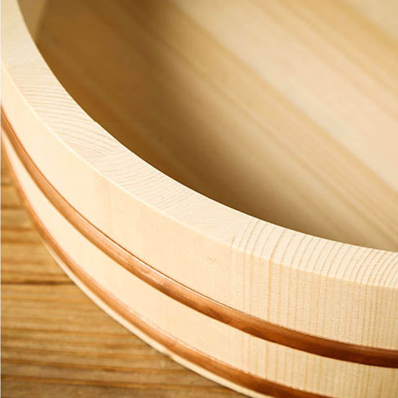 Hangiri Sushi Rice Mixing Bowl Kit - 48cm Wooden Tub With Rolling Mat & Rice Paddles For Sushi Making