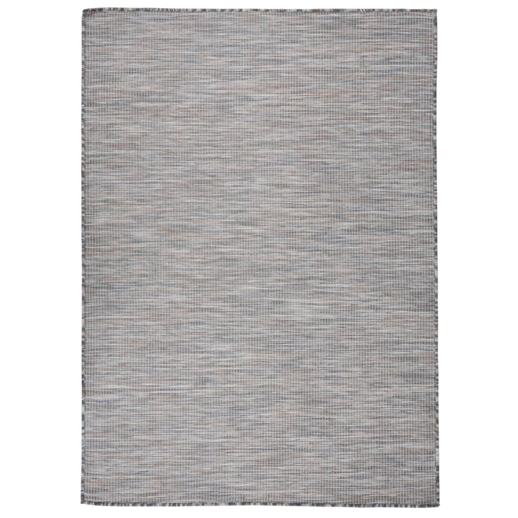 Tapis d'extérieur et salon marron bleu pour réinventer votre terrasse