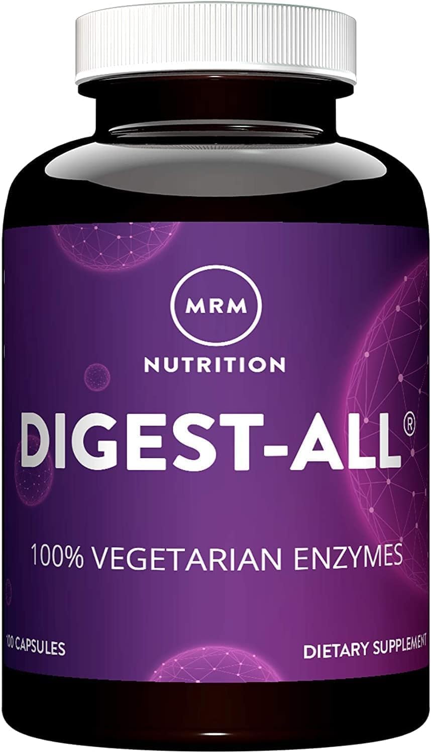 MRM Nutrition Digest-All Digestive Enzymes – Digestion and Absorption Support for Women & Men, Contains Enzymes and Herbs to Support Digestion, 100% Vegetarian & Gluten-Free – 50 Servings