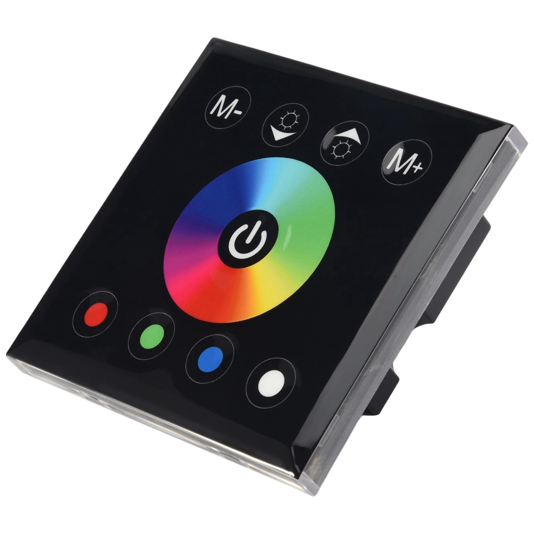 6X DC12V-24V RGB/RGBW Naścienny Kontroler Panelu Dotykowego Panel Szklany Ściemniacz Sterownik do Taśm LED Czarny