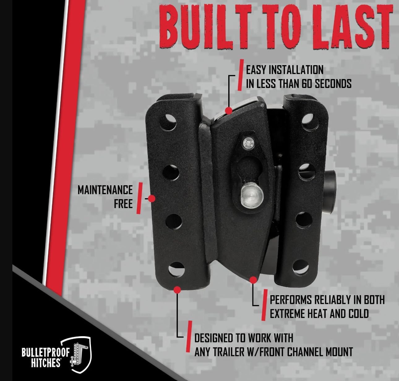 BulletProof Hitches - Extreme Duty Road Suppressor Channel to Channel Trailer Coupler Rated to 36,000 lbs - Shock Absorbing Hitch Coupler to Reduce Vibrations for a Smoother Ride