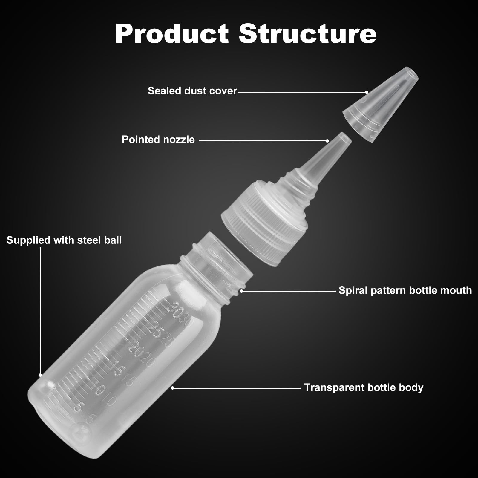 Bottiglie di vernice aerografo barattoli contenitori di plastica per 8 0z di stoccaggio acrilico miscelazione con barattolo a sfera miscelatore bottiglia richiudibile vuoto 30ml piccolo Squirt 1