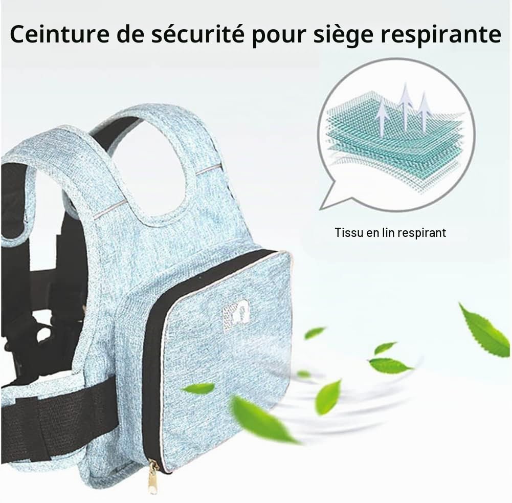 Ceinture de sécurité de moto pour enfant - Longueur réglable - Avec bandes réfléchissantes - Convient pour les enfants de 2 à 12 ans