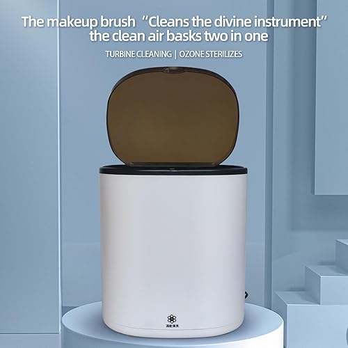 Miniatura 3 de TOPINCN Máquina limpiadora de brochas de maquillaje eléctrica Cepillos de maquillaje recargable portátil automático suministros cosméticos limpiador