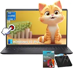 Laptop Dell Inspiron 15 2024 para trabalho e estudo, tela FHD de 15,6 polegadas de 120 Hz, AMD Ryzen 5-5500U (6 núcleos), 8 GB de RAM, SSD de 512 GB, placa de vídeo AMD Radeon, webcam HD, Wi-Fi,