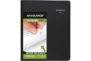 AT-A-GLANCE 2025 Planner, Monthly, 7x9 inches, Medium, Black