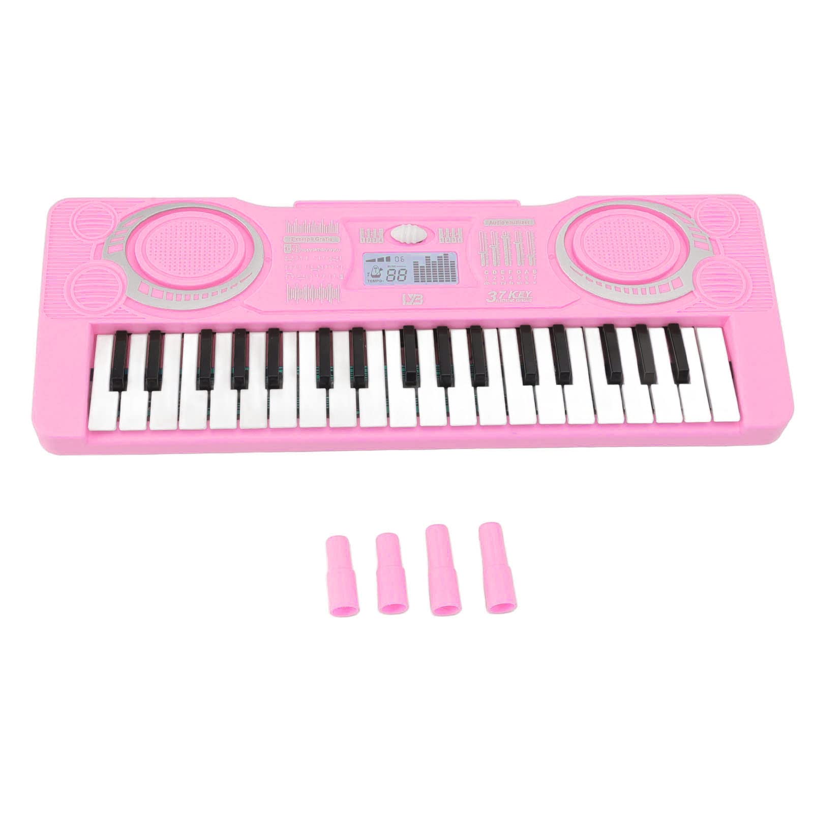 Kid Keyboard Piano Toy,37 Keys Keyboard To Improve Hand Eye Coordination Music Educational Instrument Toy,Early Educational for Home Play (pink)