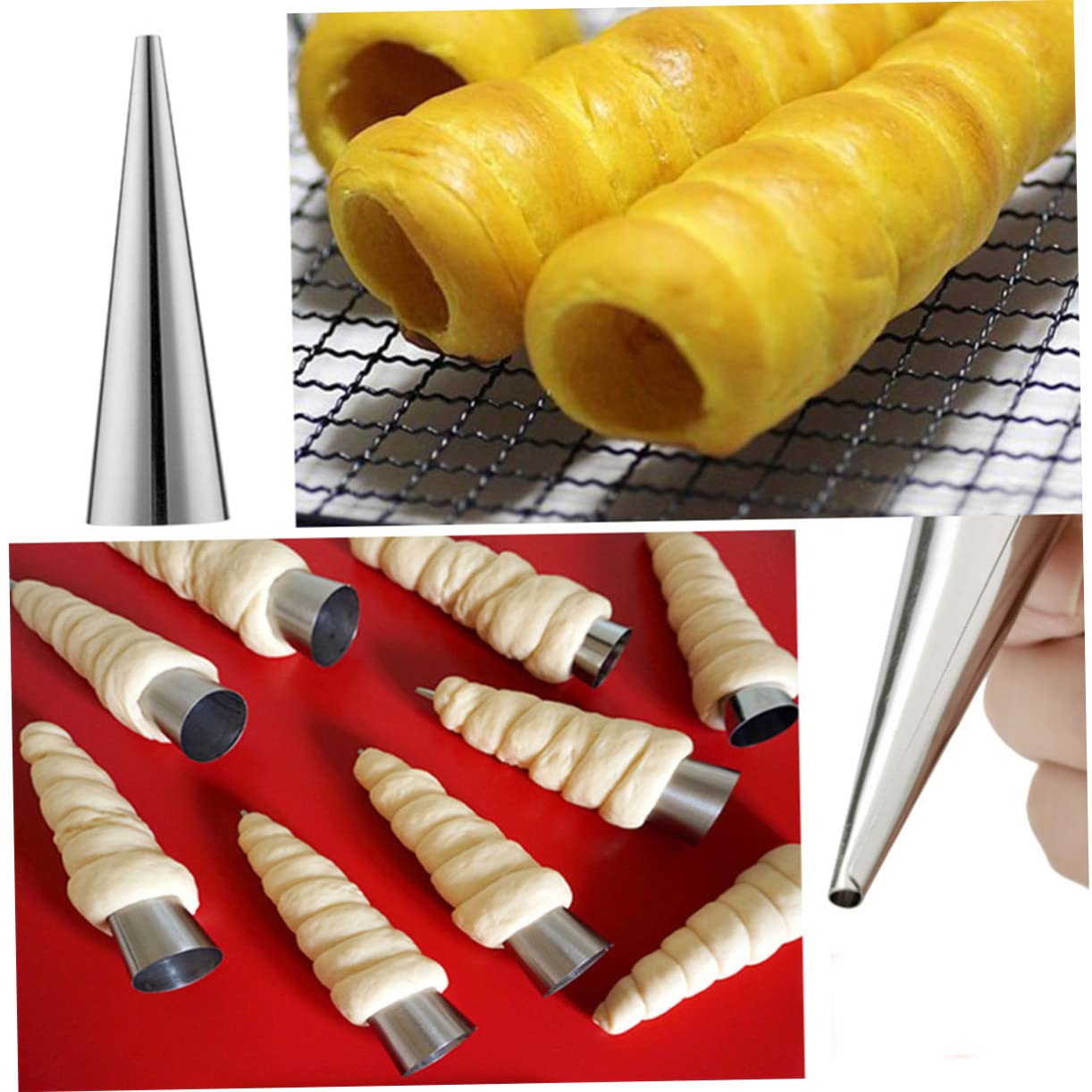 NAMOARLY 6pcs Stainless Steel Pastry Molds Cake Baking Molds for Jam Easy to Stackable Design for Convenient Storage