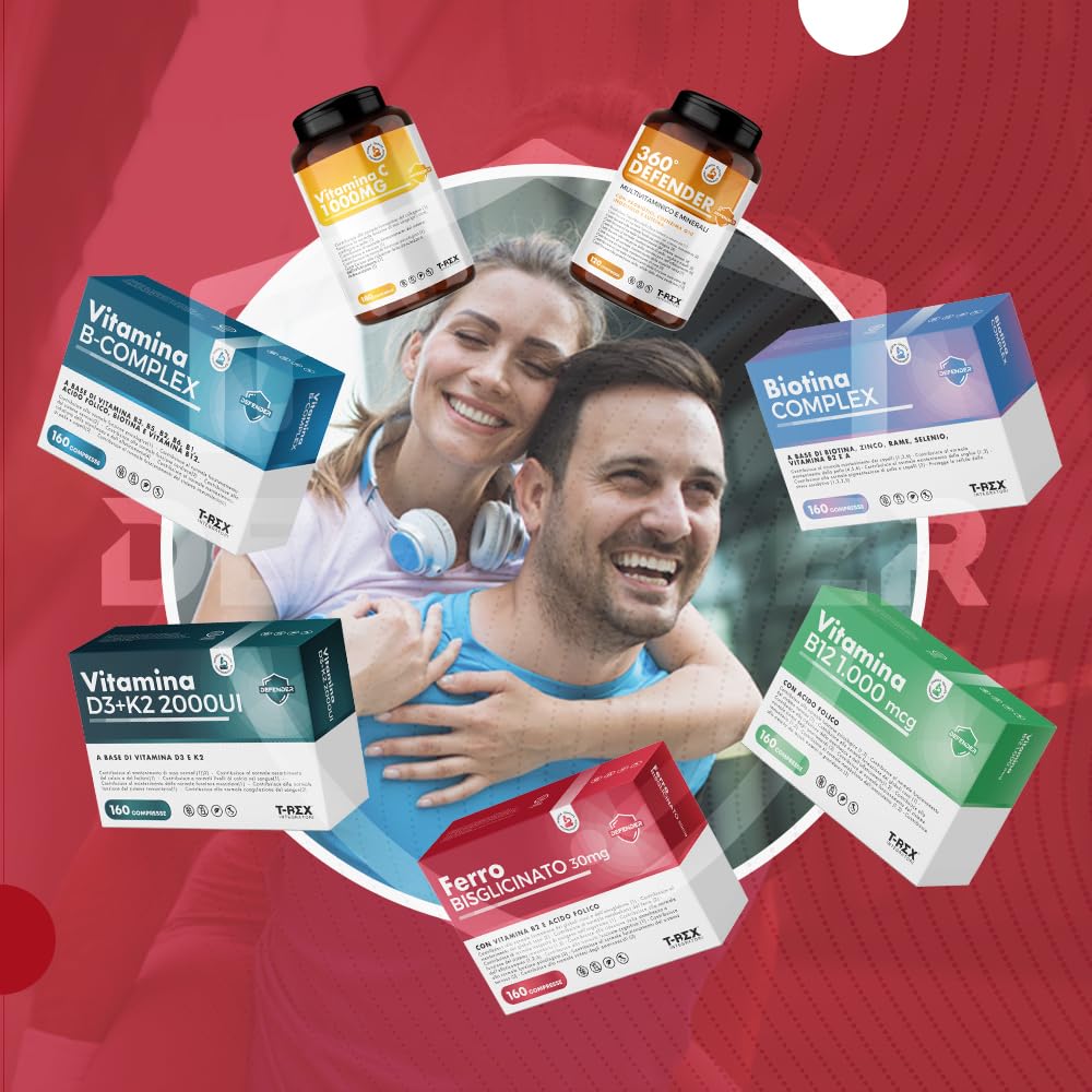 Ferro Integratore 30 mg Con Acido Folico e Vitamina B2-160 compresse - Per Globuli Rossi, Ossigeno, Sistema Immunitario, Stanchezza e Benessere Mentale