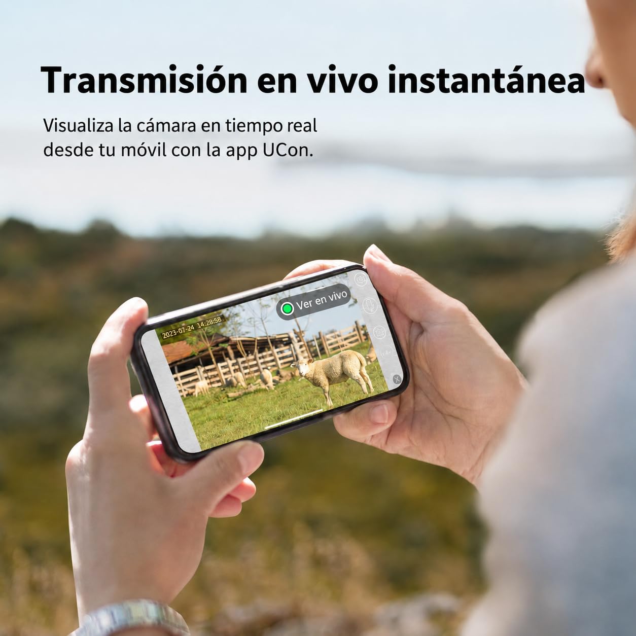 4G LTE Cámara de Caza Solar con Tarjeta SIM, Cámara Fototrampeo sin WiFi, 10400 mAh Batería, Visión Nocturna 950nm Infrarrojos Invisible, Audio de 2 vías, 0,2s Activación, IP66 Impermeable