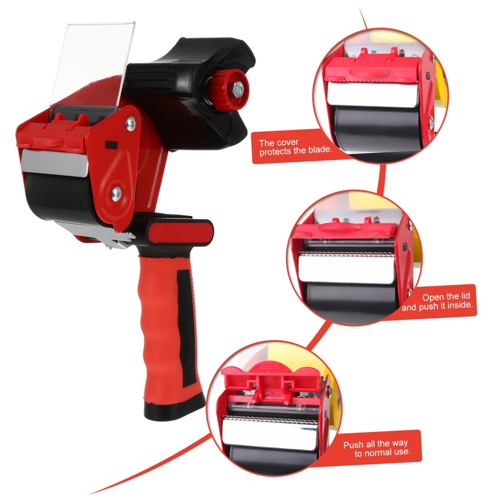 ARTIBETTER 2 Stck. Leichter Tragbarer Metall Klebebandabroller mit Ergonomischem Griff und Integriertem Cutter für Einfaches Verpacken und Abrollen Geeignet für Verpackungskartons und