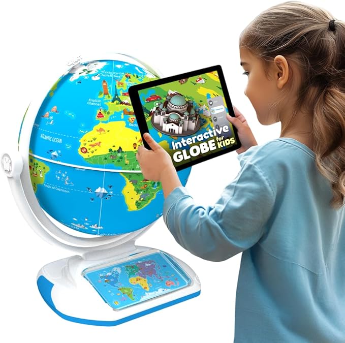 PlayShifu's Latest Educational Globe for Ages 4+ - Orboot Earth Explorer | AR Interactive Globe Toy | 400+ Wonders | 1000+ Facts | Exciting Features | Constellation Mode | Magic Stylus | Zap-on Panels | 720° Rotation | Fun Games | Solve Mysteries | STEM Toy | Free App