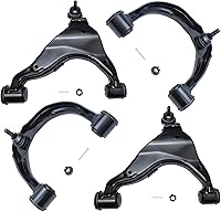 Vista 115 de Detroit Axle - 4 brazos de control de extremo delantero para Nissan Frontier Xterra 2000-2004 Brazos de control inferior y superior con rótulas