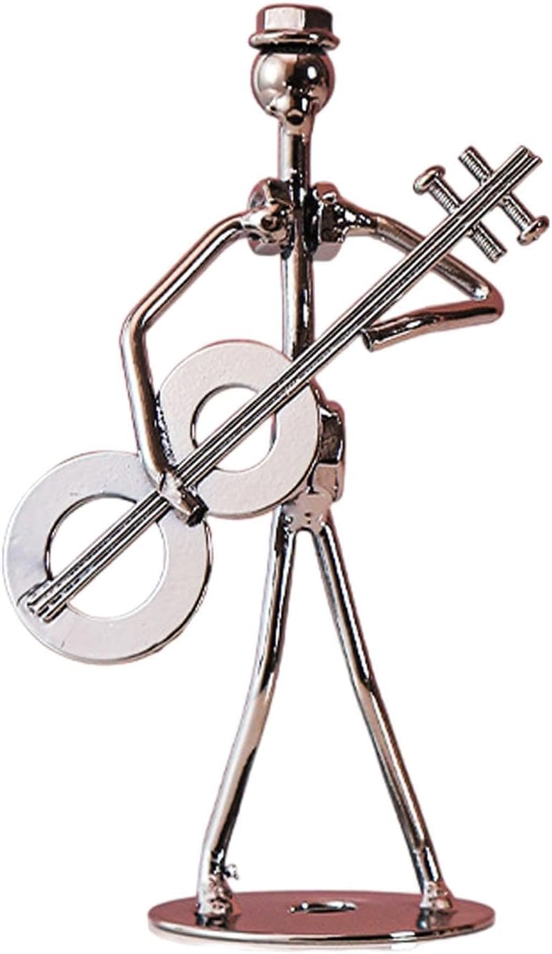 rockible Musician Man Statue, Wire And Screw Statue, Home Decor, Musician Tabletop Figurine, Desk Decoration for Bookshelf, guitar
