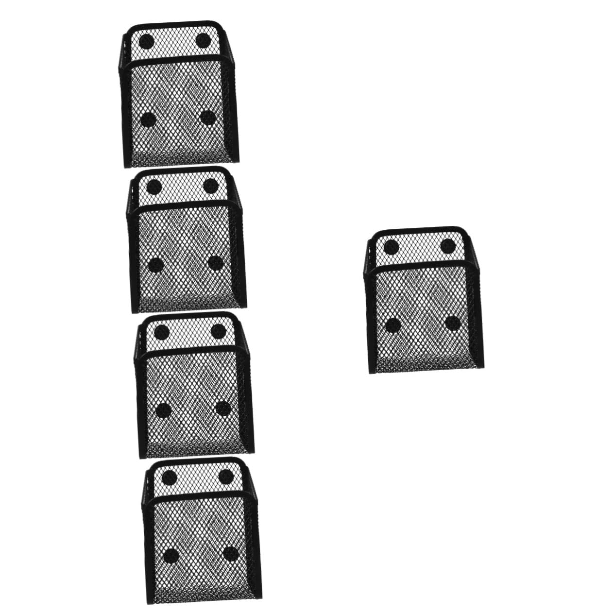 HOMSFOU 5 Pezzi Portapenne Magnetico per Ufficio Organizer per Penne Scrivania e Lavagna Accessorio per Frigorifero e Metalliche