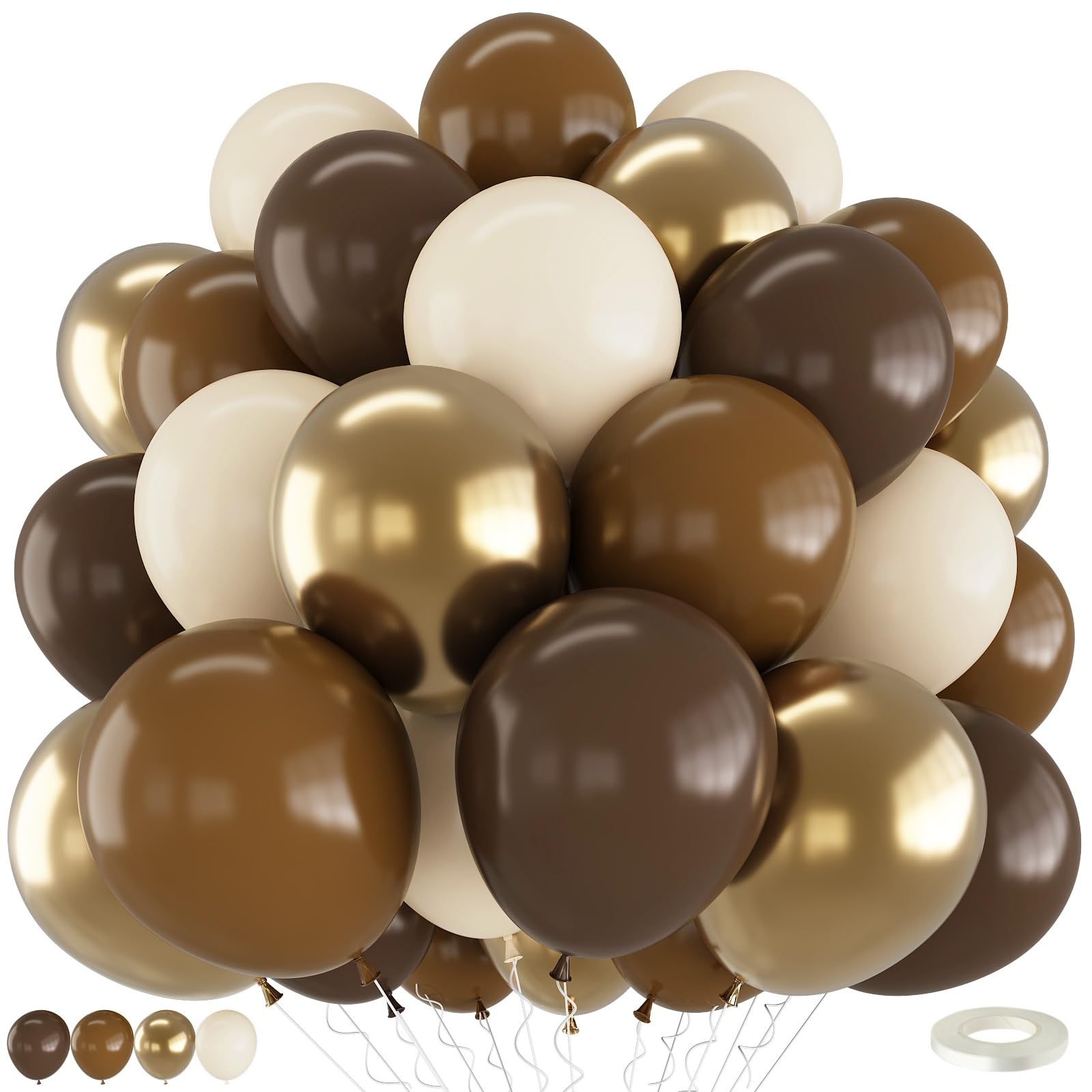 Brown Balloons Autumn Thanksgiving Coffee Dark Light Brown Party Decoration — image 1