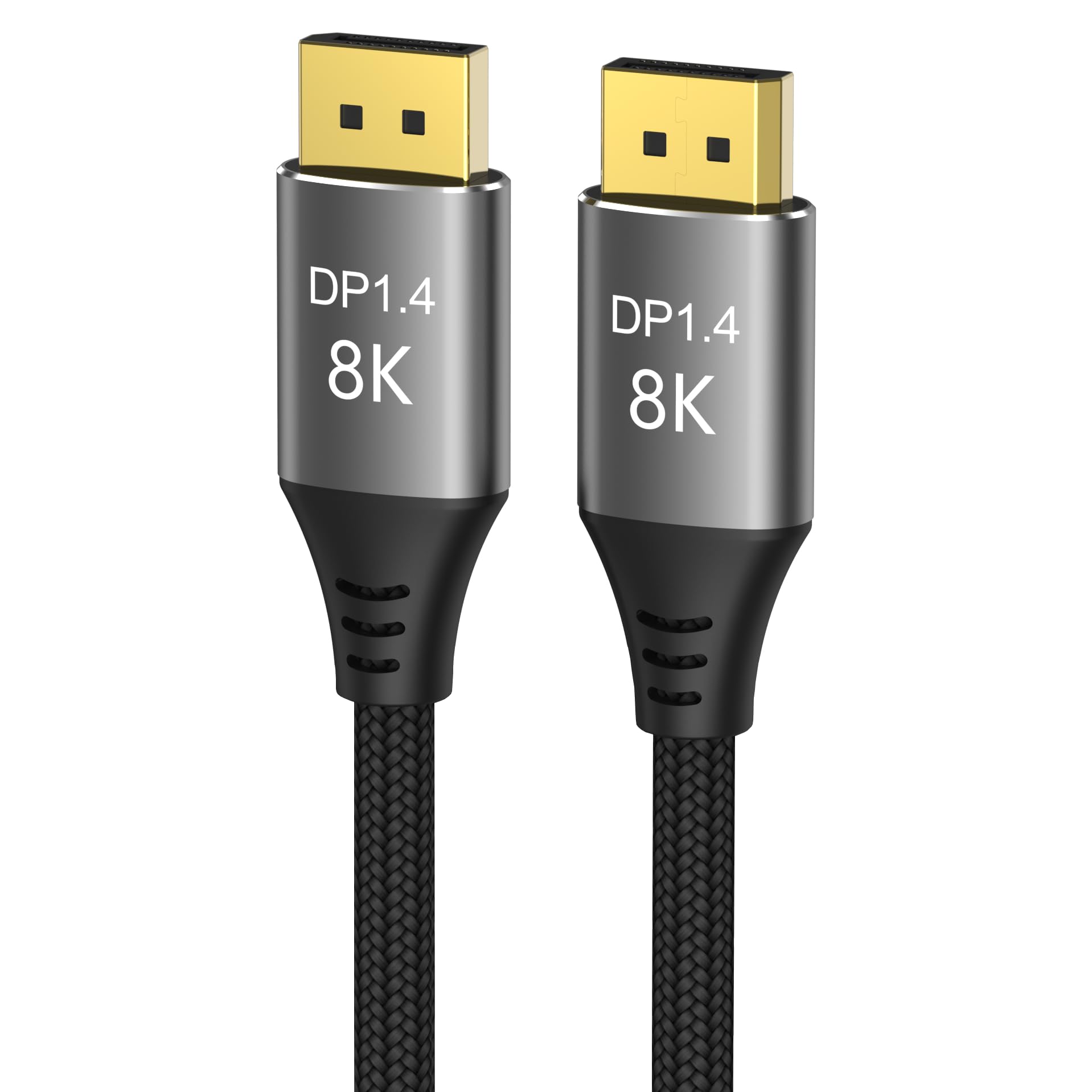 deleyCON 0,5m Cavo DisplayPort 1.4 (8K@60Hz 4K@165Hz 2K@360Hz/240Hz/165Hz/ 144Hz) UHD WQHD HDR FreeSync + G-Sync - per Monitor da Gioco Scheda Grafica PC