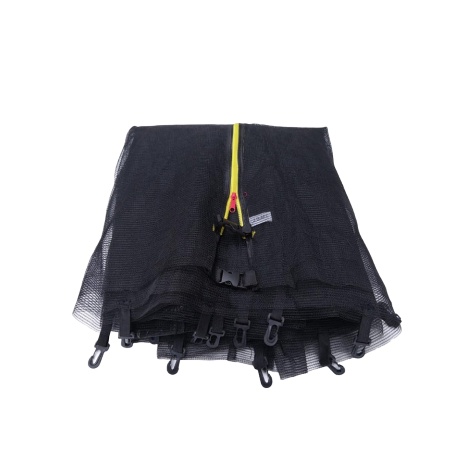 Trampoline Safety Net, 5 6 8 10 12 13 14 16Ft Weather-Resistant Replacement Enclosure Net for Round Frame, with Double-Headed Zippers, Protection Buckles Enhanced Hook, Poles Not Included — view 2