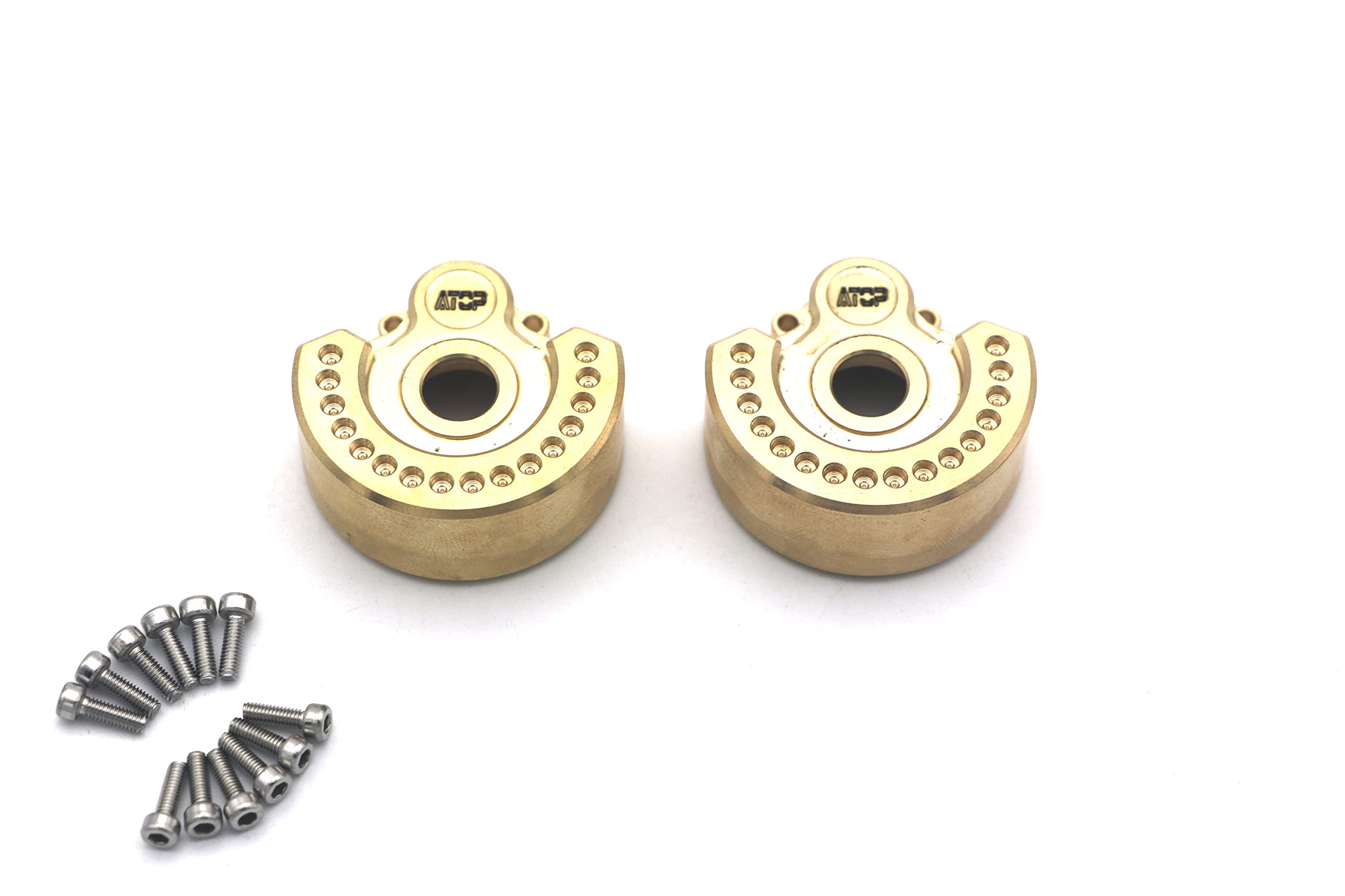ATOPRC Brass Heavy Weight Outer Portal Drive Housing 93g for Traxxas trx4/trx6 1:10 x2pcs (Gold)