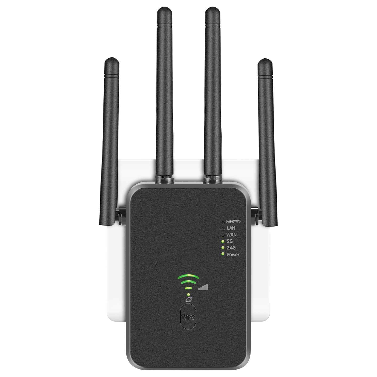 WLAN Verstärker, 1200Mbit/s WLAN Repeater, 5G & 2.4G Dualband Ultraxtender WiFi Verstärker mit LAN anschluss, WPS, Kompatibel mit 99% Standard-WiFi Routern, Deckt bis zu 9200Sq.ft und 35 Geräte