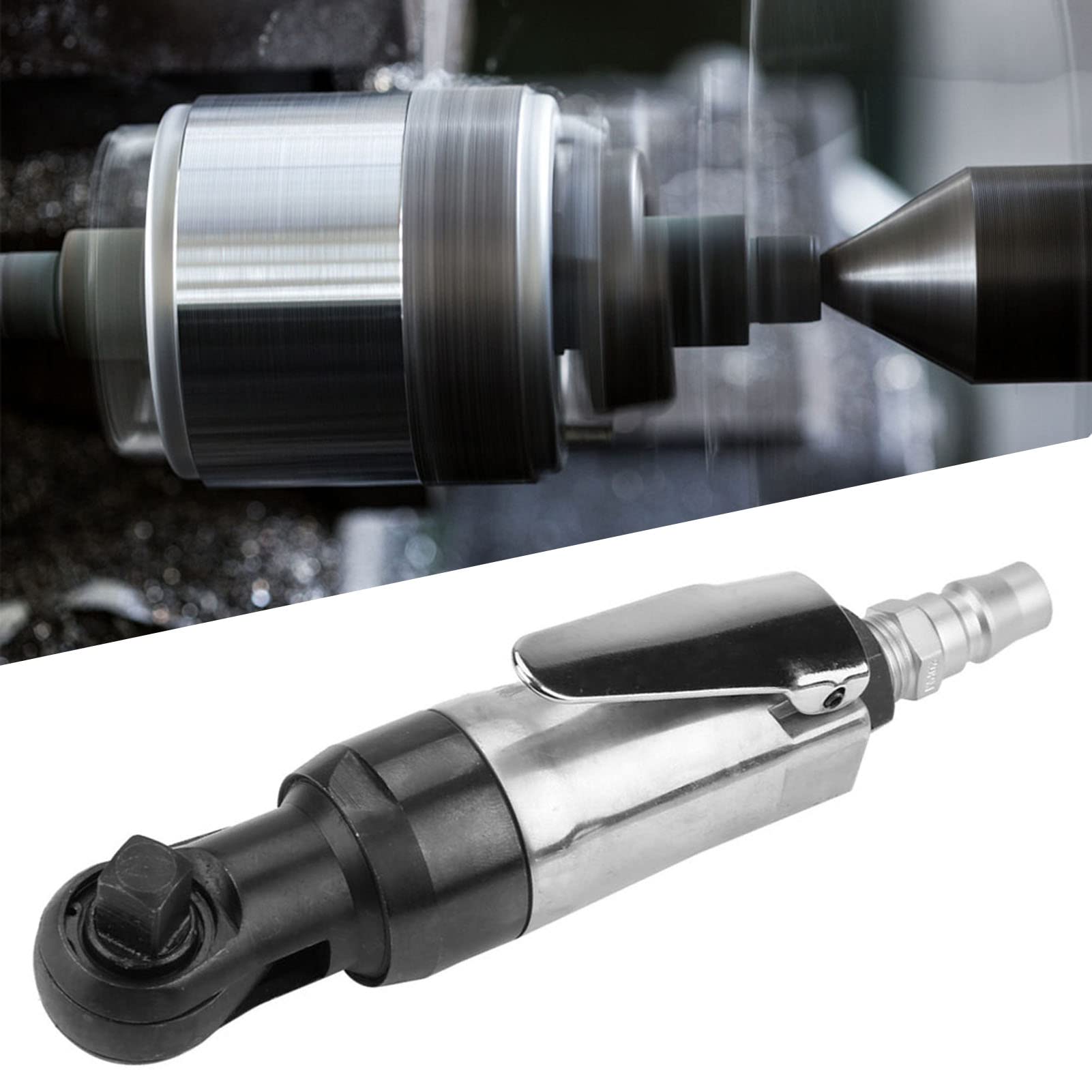 Clé à Chocs Pneumatique 1/4" 300rpm 16ft-lb Alliage Aluminium pour Mécanique Auto et Bâtiment Naval Professionnel