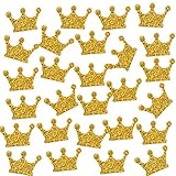 MOWO Gold Crown Confetti Table Decor and Party Wedding Event Decor, Gold Glitter, 200 Count