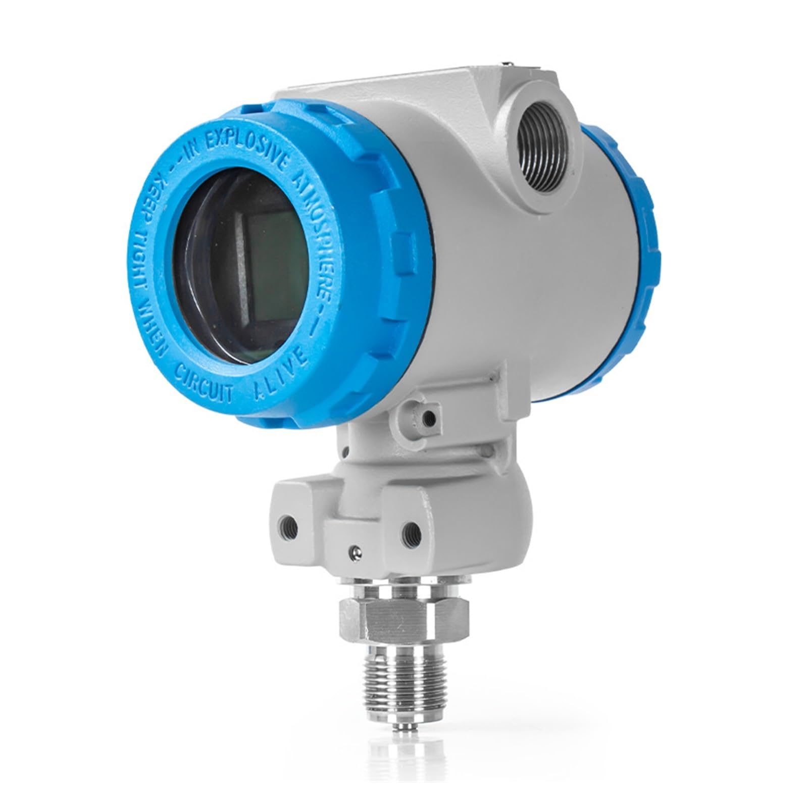 Sensor de presión Absoluta de 0-600bar, 4-20mA, RS485, Sensor de presión de tubería hidráulica, transmisor de presión de Aire y líquido(0-30Bar,4-20mA Output LCD)