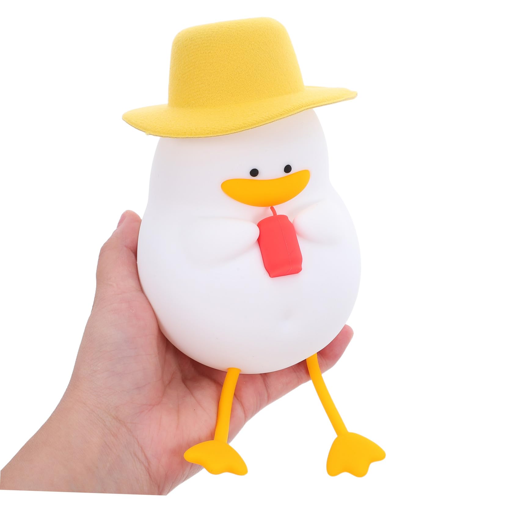 UKCOCO Lámpara de Noche LED Pato de Dibujos Animados de Silicona para Bebés | Amarillo, Abs y Pc, Control por Toque, Resistente a Caídas, para Tomas Nocturnas y Cambios de Pañal