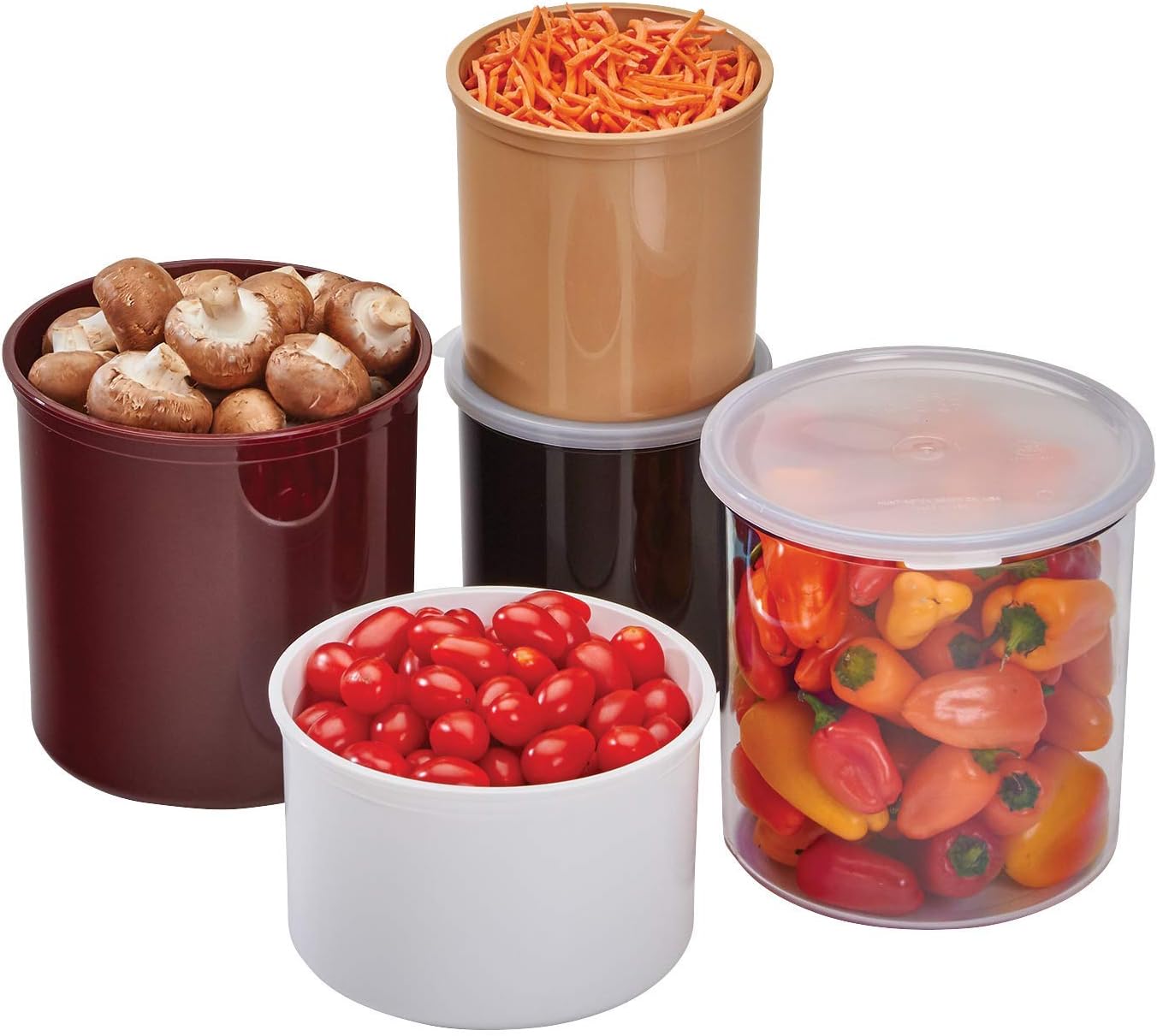 Cambro CP12133 Crock Solid 1.2 Quart With Lid Beige Case of 12