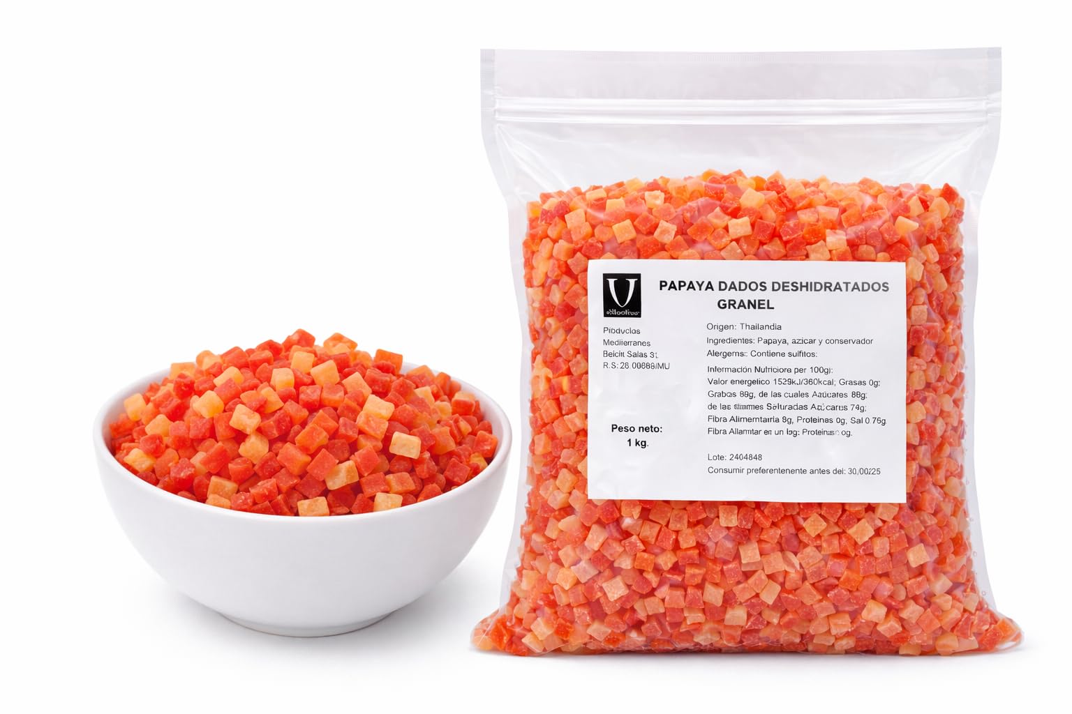 Villaolivo - Papaya Deshidratada 1kg | Dulzura Exótica para Aperitivos