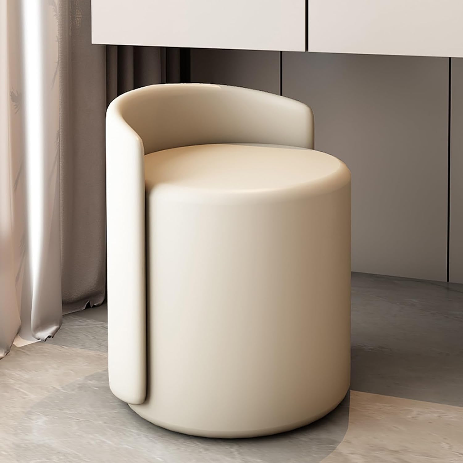 Tabouret de coiffeuse et chaise pour vanité de maquillage à grande assise confortable