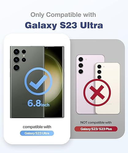 Miniatura 2 de TONGATE Funda compatible con Samsung Galaxy S23 Ultra con funda para cámara deslizante, [protección contra caídas de grado militar], funda delgada