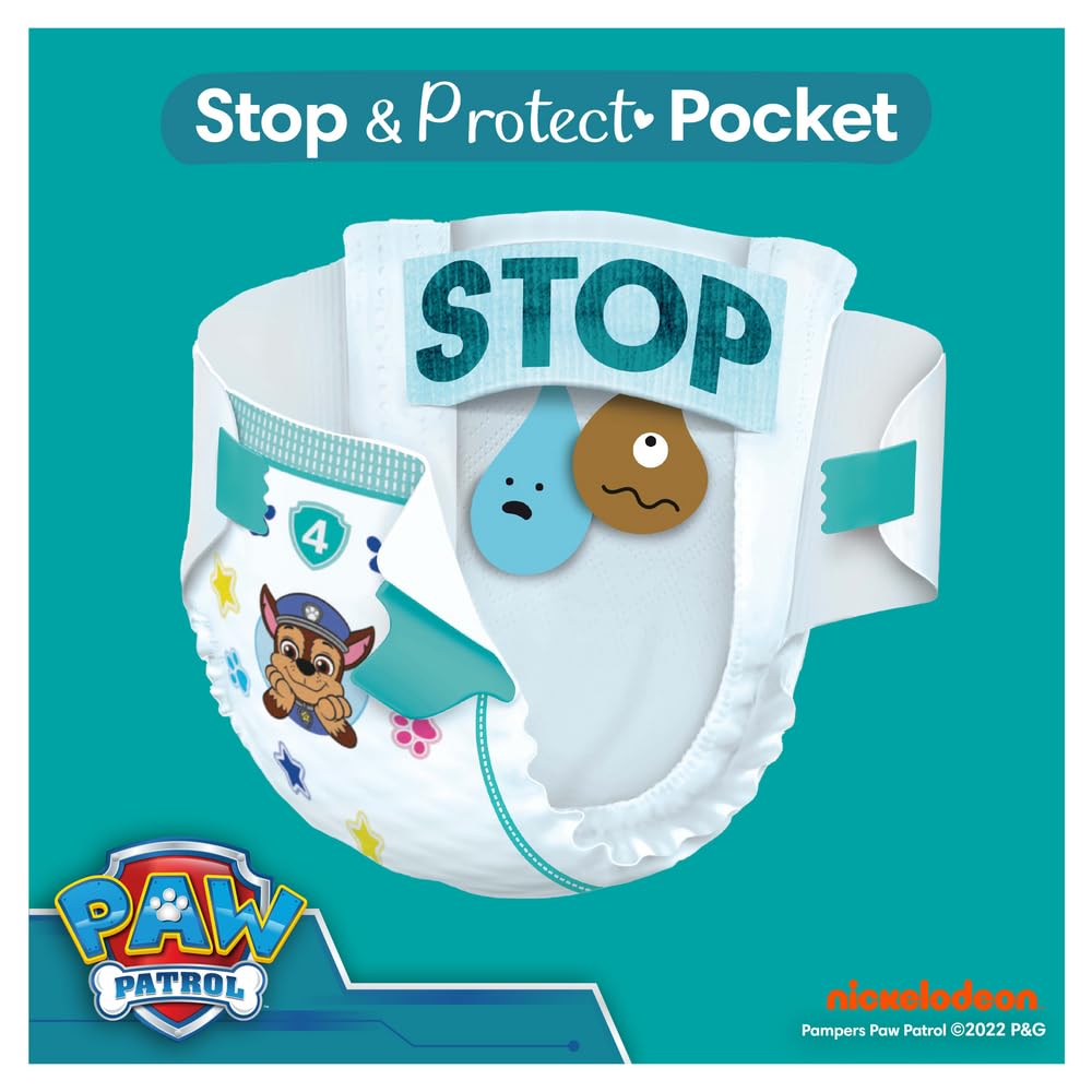 Pampers Psi Patrol (Baby-Dry), pieluchy rozmiar 3 (6 kg-10 kg), edycja limitowana, 234 pieluchy, kompleksowa ochrona przed wyciekiem do 12 godzin