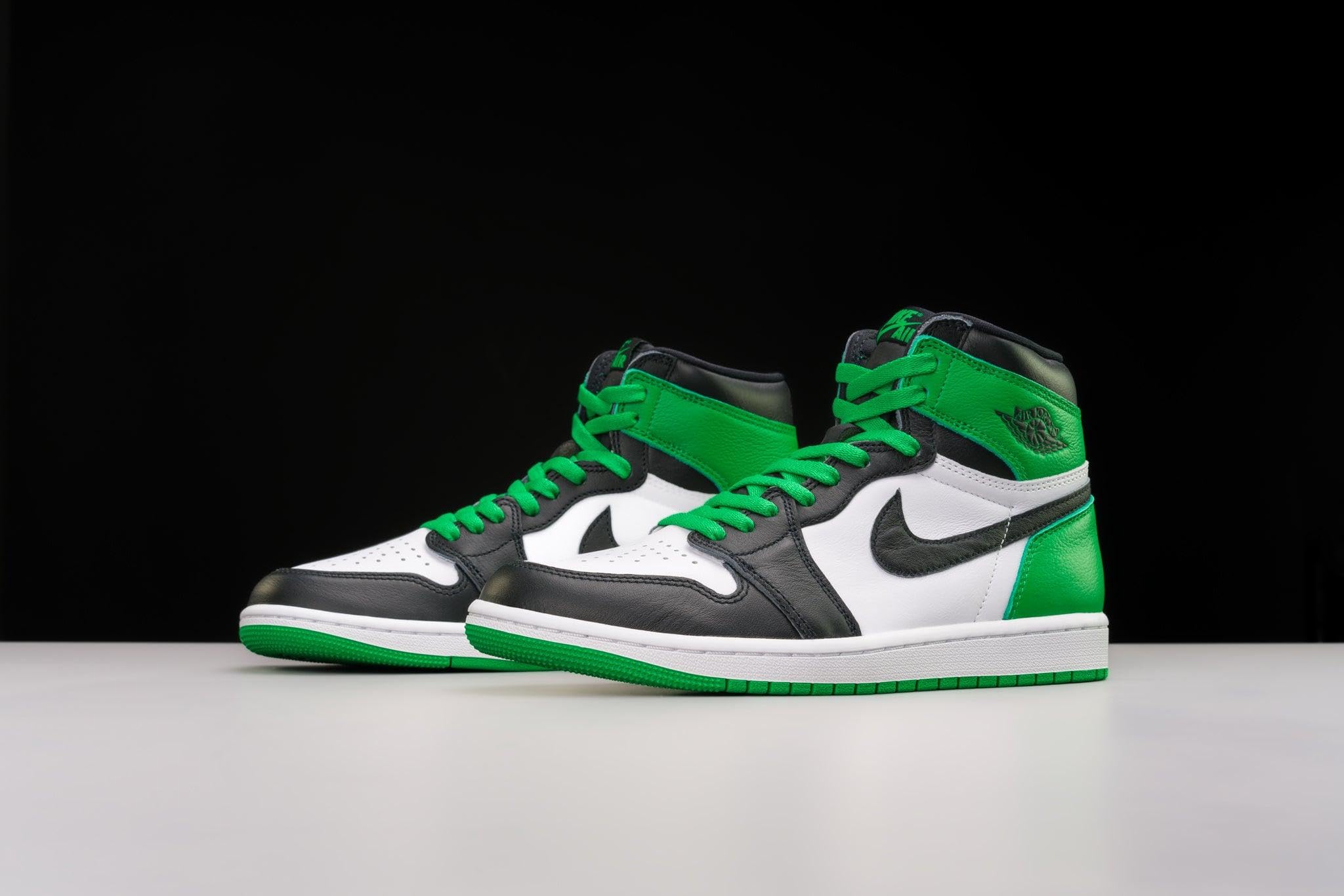 Buy Nike Air JORDAN 1 RETRO HIGH OG Black and Lucky Green Air  