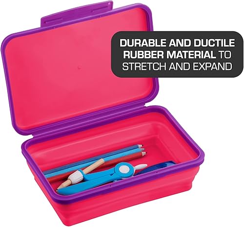 Miniatura 3 de It's Academic Flexi - Caja de almacenamiento con tapa, diseño plegable para manualidades y suministros escolares, 3 unidades