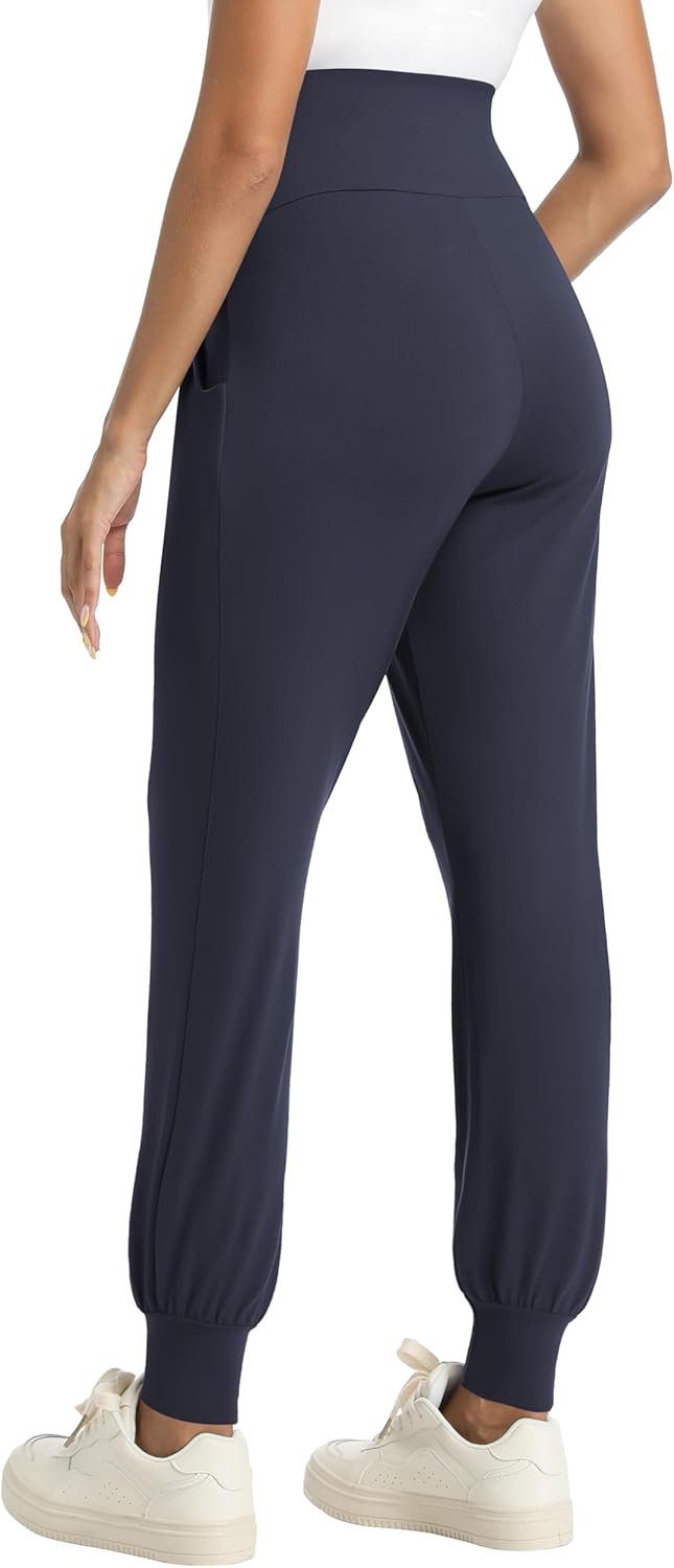 V VOCNI Women's Maternity Joggers Lounge Workout Stretchy Sweatpants Pregnancy Pants with Pockets - Image 5