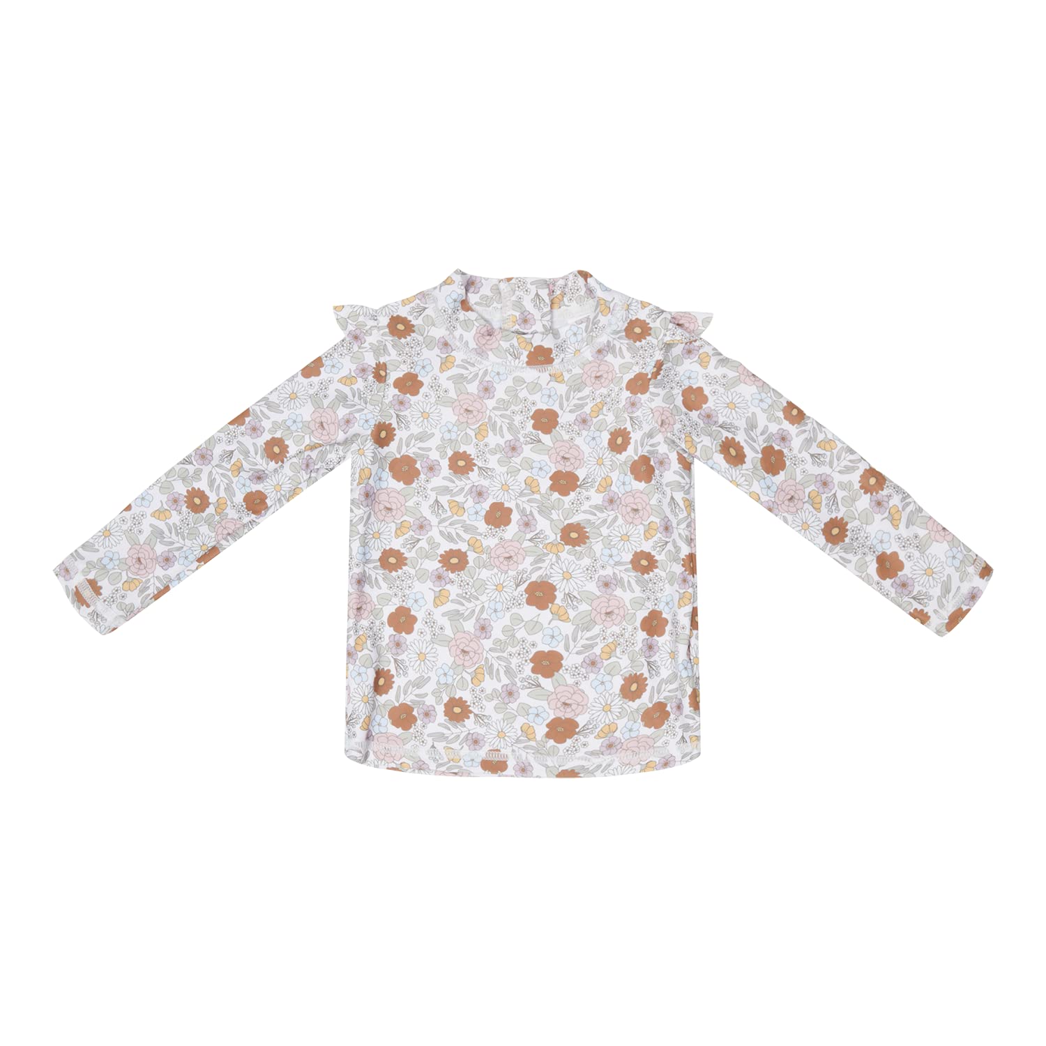 Little Dutch Schwimmshirt Badeshirt mit Rüschen Langarm Baby Mädchen (Gr. 62/68) - Vintage Little Flowers