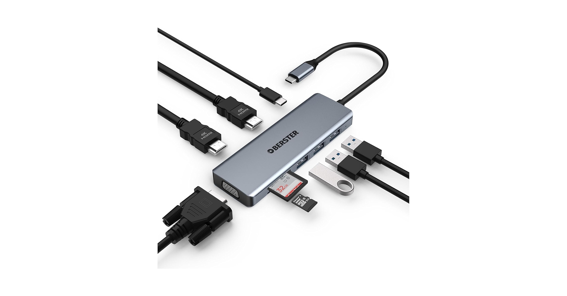 OBERSTER ドッキングステーション Amazon.com: OBERSTER USB C HUB, 10 in 1 Docking Station with