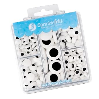 Sweets Indeed Eyeball Tacklebox 2.53 oz Assorted Candy Eyeballs for Baking & Decorating 18mm, 10mm & 3mm Edible Eyes for Cookies, Cupcakes & Cakes