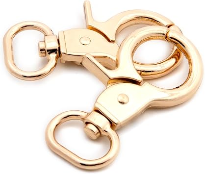 Trigger Snaps, 10 PCS Hook Clasps Oval Swivel Trigger Clips Hooks Clips Snap for Straps Bags Belting Leathercraft Gold,3/4"