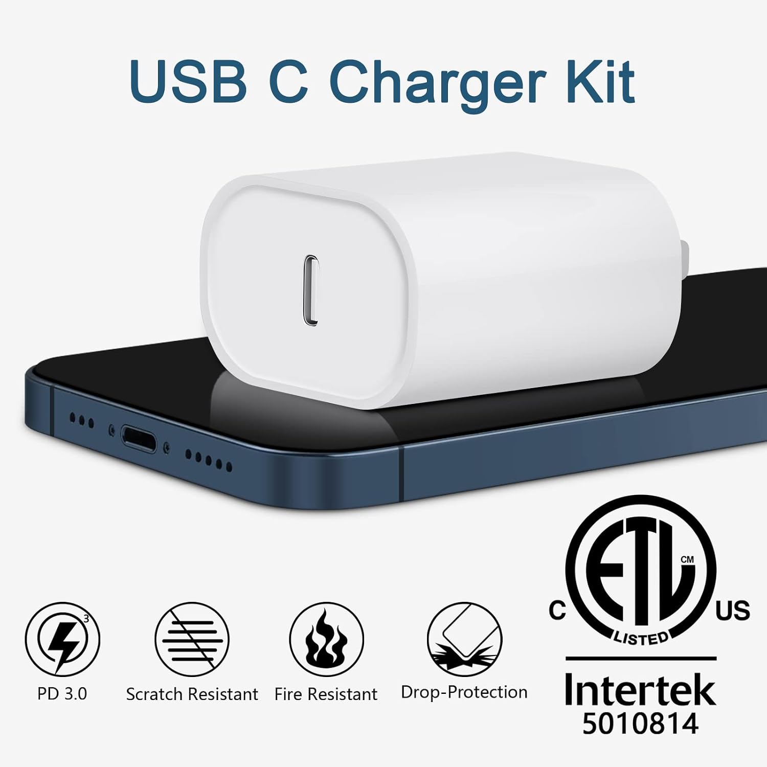 iPhone 13 12 11 Charger Fast Charging, 【Apple MFi Certified】2-Pack 20W USB C Fast Charger with 6FT USB C to Lightning Cable Compatible with iPhone 13/12/11/Xs/8, iPad, AirPods Pro and More