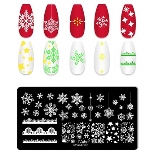 SILPECWEE 6 peças de Halloween Natal placa de estampagem de unhas de férias carimbo de unhas abóbora