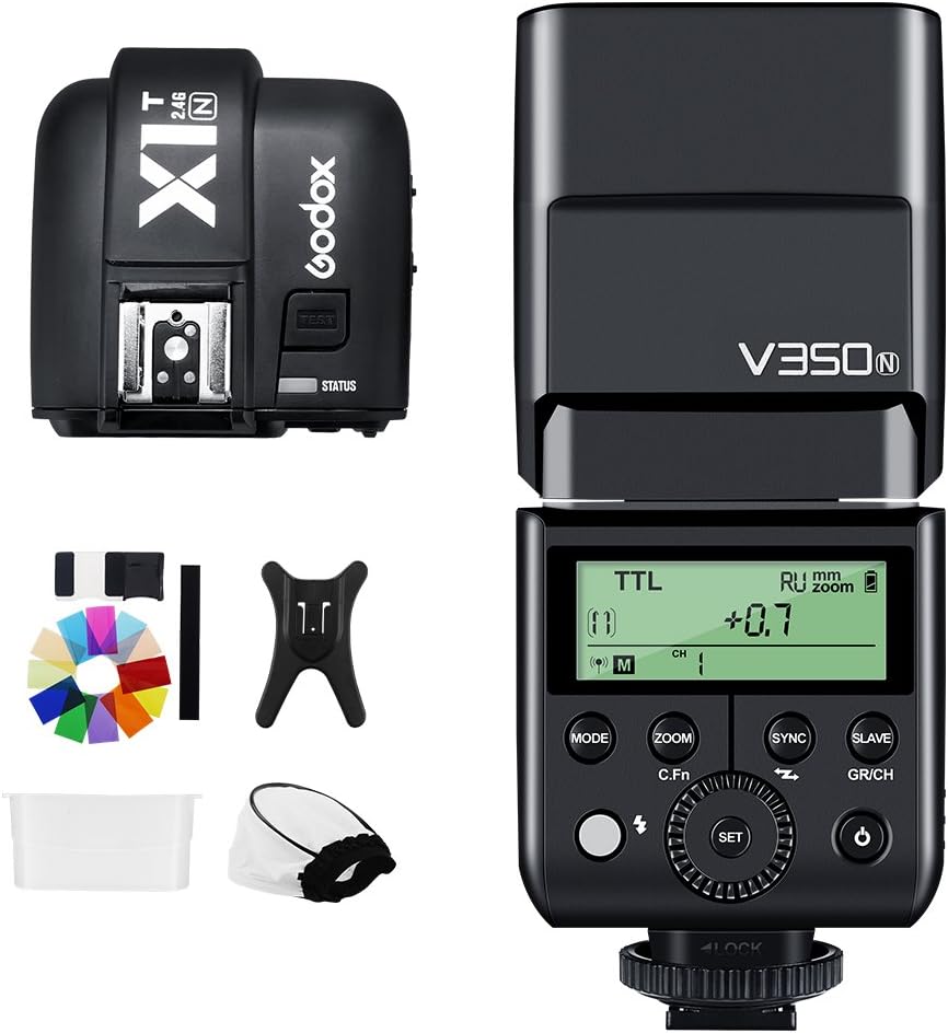 Godox V350N TTL 1/8000s HSS 2.4G GN36 Camera Flash, 500 Full Power