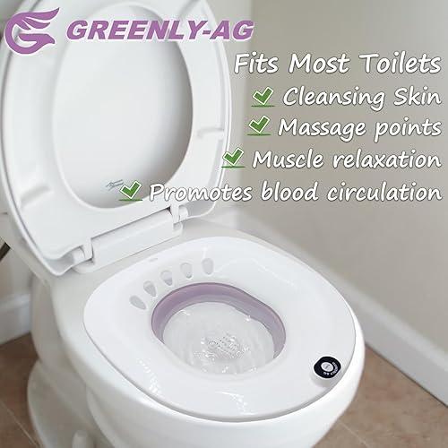 Miniatura 4 de G GREENLY-AG Baño eléctrico para hemorroides con burbujeador de aire y alivio manual calmante para cuidado posparto, dolor de hemorroides y próstata