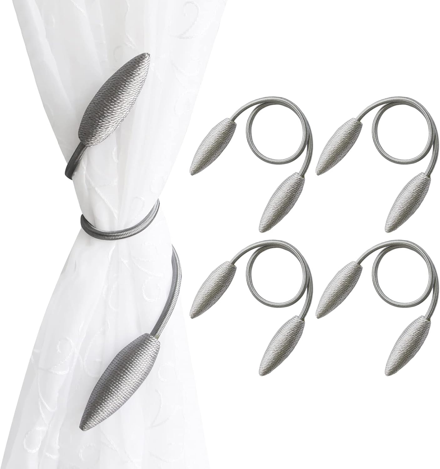 Valea Home 4 Pieces Curtain Tiebacks Clips Creative Window Drape Twist Tie Backs…